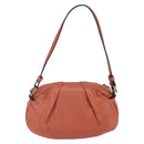 Chloe Hand Bag Leather 2way Orange Gold Auth BA7804-2