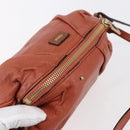 Chloe Hand Bag Leather 2way Orange Gold Auth BA7804-6