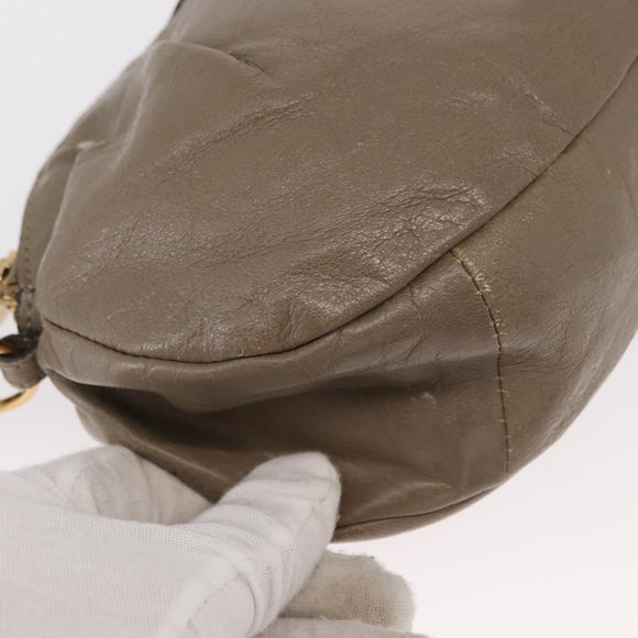 Chloe Hand Bag Leather 2way Beige Gold Auth BA7805