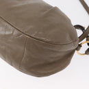 Chloe Hand Bag Leather 2way Beige Gold Auth BA7805-13