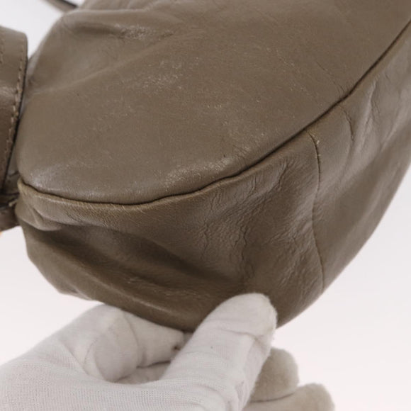 Chloe Hand Bag Leather 2way Beige Gold Auth BA7805