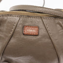 Chloe Hand Bag Leather 2way Beige Gold Auth BA7805-16