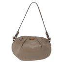 Chloe Hand Bag Leather 2way Beige Gold Auth BA7805-2