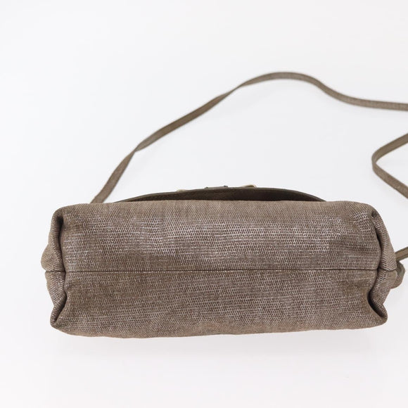 Chloe Lily Handtas Canvas 2-weg Zilver Auth BA7806