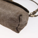 Chloe Lily Hand Bag Canvas 2way Silver Auth BA7806-13