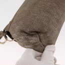 Chloe Lily Hand Bag Canvas 2way Silver Auth BA7806-14