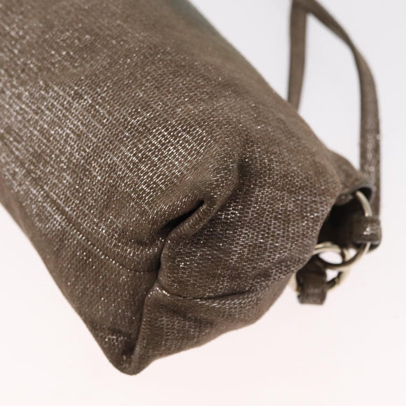 Chloe Lily Handtas Canvas 2-weg Zilver Auth BA7806
