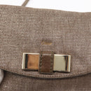 Chloe Lily Hand Bag Canvas 2way Silver Auth BA7806-16