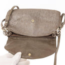 Chloe Lily Hand Bag Canvas 2way Silver Auth BA7806-17