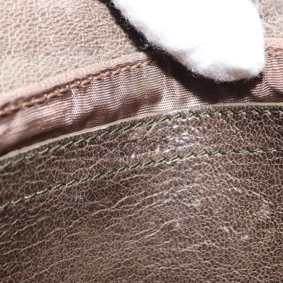 Chloe Lily Hand Bag Canvas 2way Silver Auth BA7806