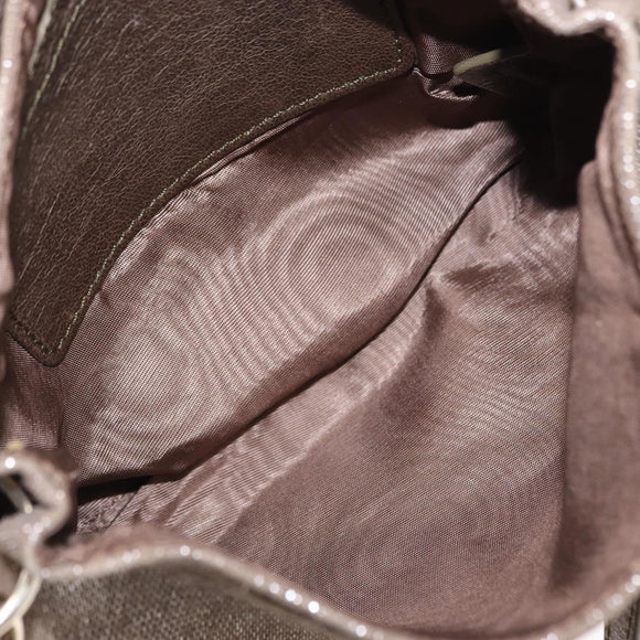 Chloe Lily Hand Bag Canvas 2way Silver Auth BA7806