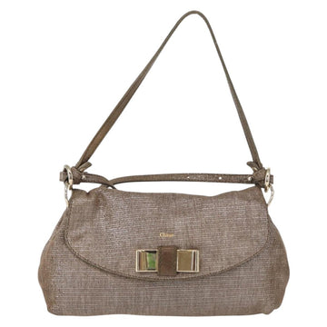 Chloe Lily Hand Bag Canvas 2way Silver Auth BA7806 - 0