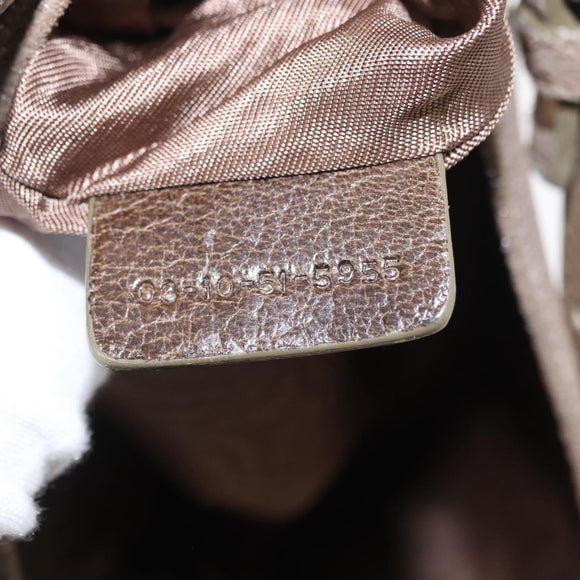 Chloe Lily Hand Bag Canvas 2way Silver Auth BA7806