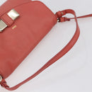 Chloe Lily Hand Bag Leather 2way Pink Gold Auth BA7807-7