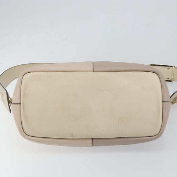 Chloe Bailey Handtas Leer 2way Grijs Goud Auth BA7808