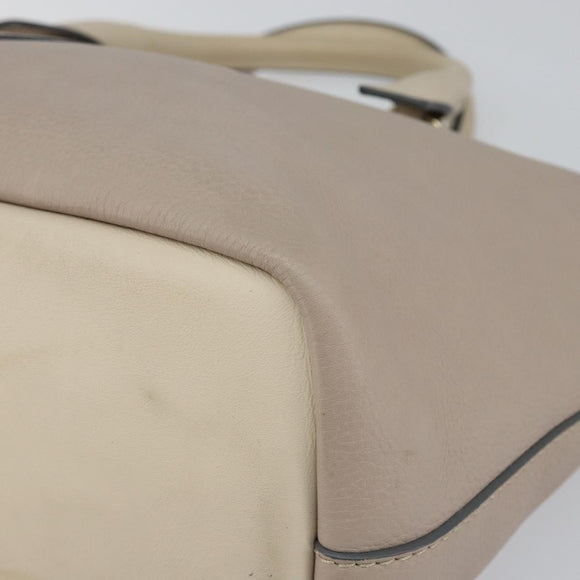 Chloe Bailey Handtas Leer 2way Grijs Goud Auth BA7808