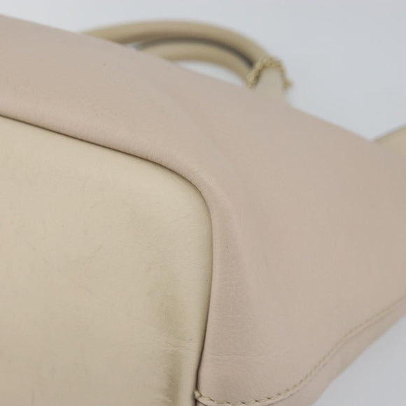 Chloe Bailey Handtas Leer 2way Grijs Goud Auth BA7808