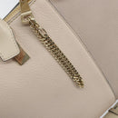 Chloe Bailey Hand Bag Leather 2way Gray Gold Auth BA7808-20