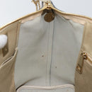 Chloe Bailey Hand Bag Leather 2way Gray Gold Auth BA7808-23