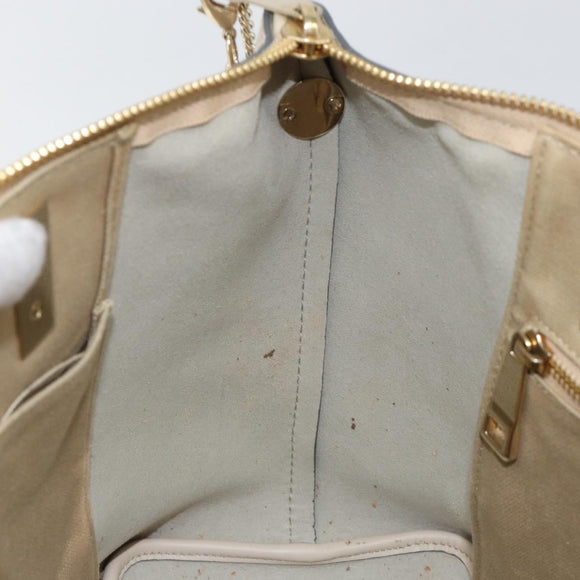 Chloe Bailey Handtas Leer 2way Grijs Goud Auth BA7808