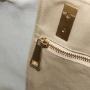 Chloe Bailey Hand Bag Leather 2way Gray Gold Auth BA7808-24