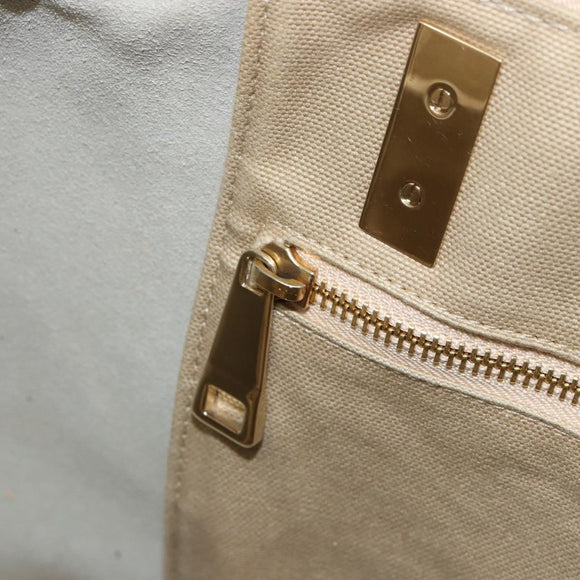 Chloe Bailey Hand Bag Leather 2way Gray Gold Auth BA7808