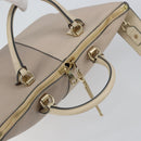 Chloe Bailey Hand Bag Leather 2way Gray Gold Auth BA7808-6