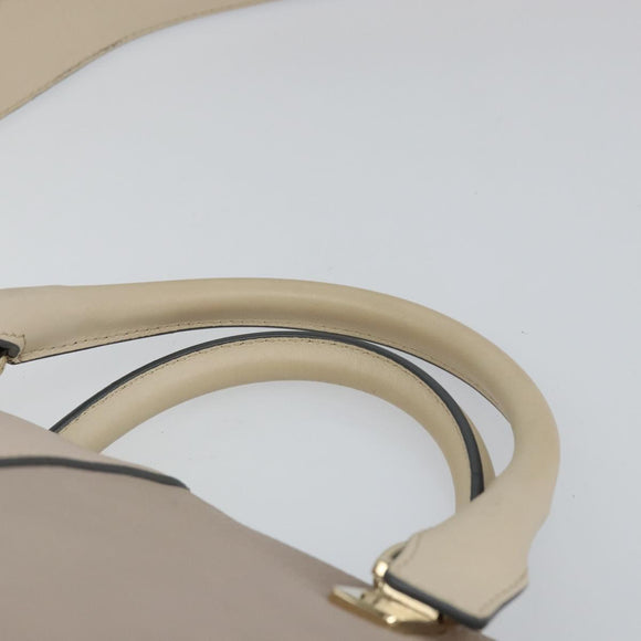 Chloe Bailey Handtas Leer 2way Grijs Goud Auth BA7808