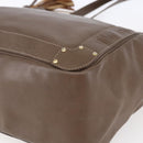 Chloe Eden Tote Bag Leather Brown Gold Auth BA7811-8