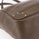 Chloe Eden Tote Bag Leather Brown Gold Auth BA7811-17