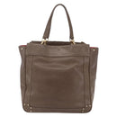 Chloe Eden Tote Bag Leather Brown Gold Auth BA7811-2