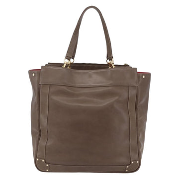 Chloe Eden Tote Bag Leather Brown Gold Auth BA7811 - 0
