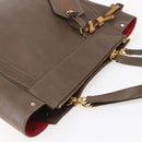 Chloe Eden Tote Bag Leather Brown Gold Auth BA7811-6