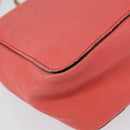 Chloe Chain Elsie Shoulder Bag Leather Pink Gold Auth BA7812-13