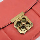 Chloe Chain Elsie Shoulder Bag Leather Pink Gold Auth BA7812-14