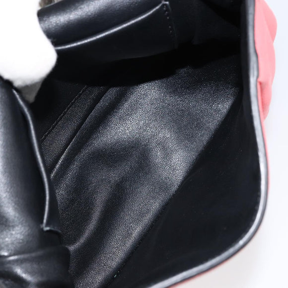 Chloe Chain Elsie Shoulder Bag Leather Pink Gold Auth BA7812