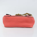 Chloe Chain Elsie Shoulder Bag Leather Pink Gold Auth BA7812-9