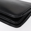 BALLY Shoulder Bag Leather Black Gold Auth BA7813-14