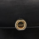 BALLY Shoulder Bag Leather Black Gold Auth BA7813-15