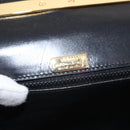 BALLY Shoulder Bag Leather Black Gold Auth BA7813-17