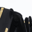 BALLY Shoulder Bag Leather Black Gold Auth BA7813-19