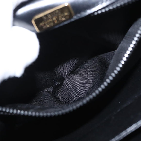 BALLY Shoulder Bag Leather Black Gold Auth BA7813