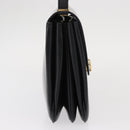 BALLY Shoulder Bag Leather Black Gold Auth BA7813-6