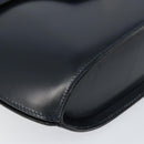 BALLY Shoulder Bag Leather Navy Gold Auth BA7814-14