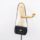 BALLY Shoulder Bag Leather Navy Gold Auth BA7814-22