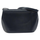 BALLY Shoulder Bag Leather Navy Gold Auth BA7814-2