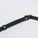 BALLY Shoulder Bag Leather Navy Gold Auth BA7814-8