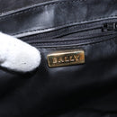 BALLY Chain Shoulder Bag Leather Black Gold Auth BA7815-18