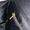 VERSACE Hand Bag Leather Black Gold Auth BA7817-21