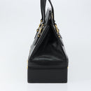 VERSACE Hand Bag Leather Black Gold Auth BA7817-4